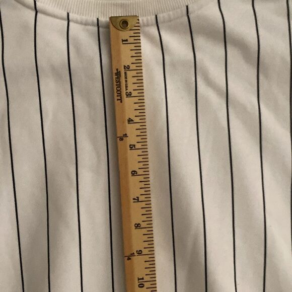 ADIDAS Originals Women’s Striped Oversized Sweatshirt with Trefoil Front Logo S - Picture 8 of 10